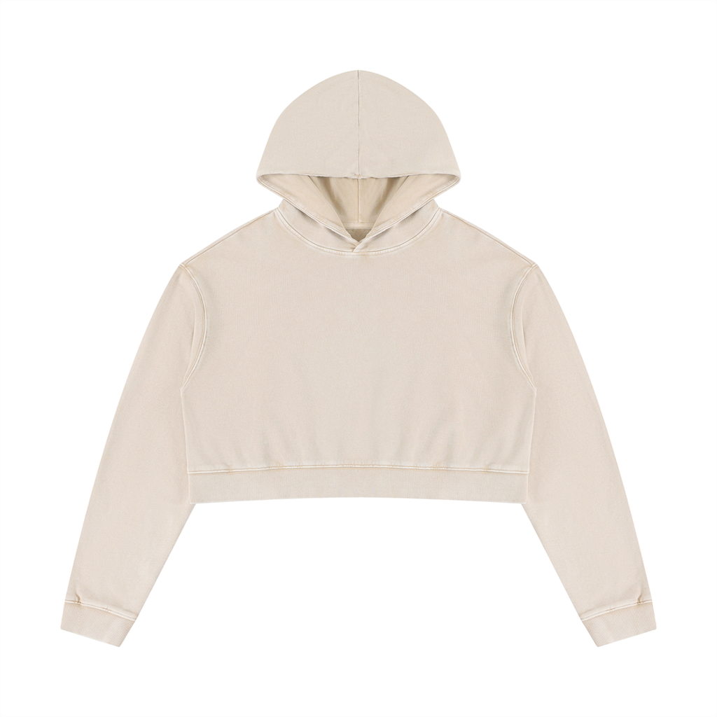 Women’s Mineral Washed Crop Hoodie