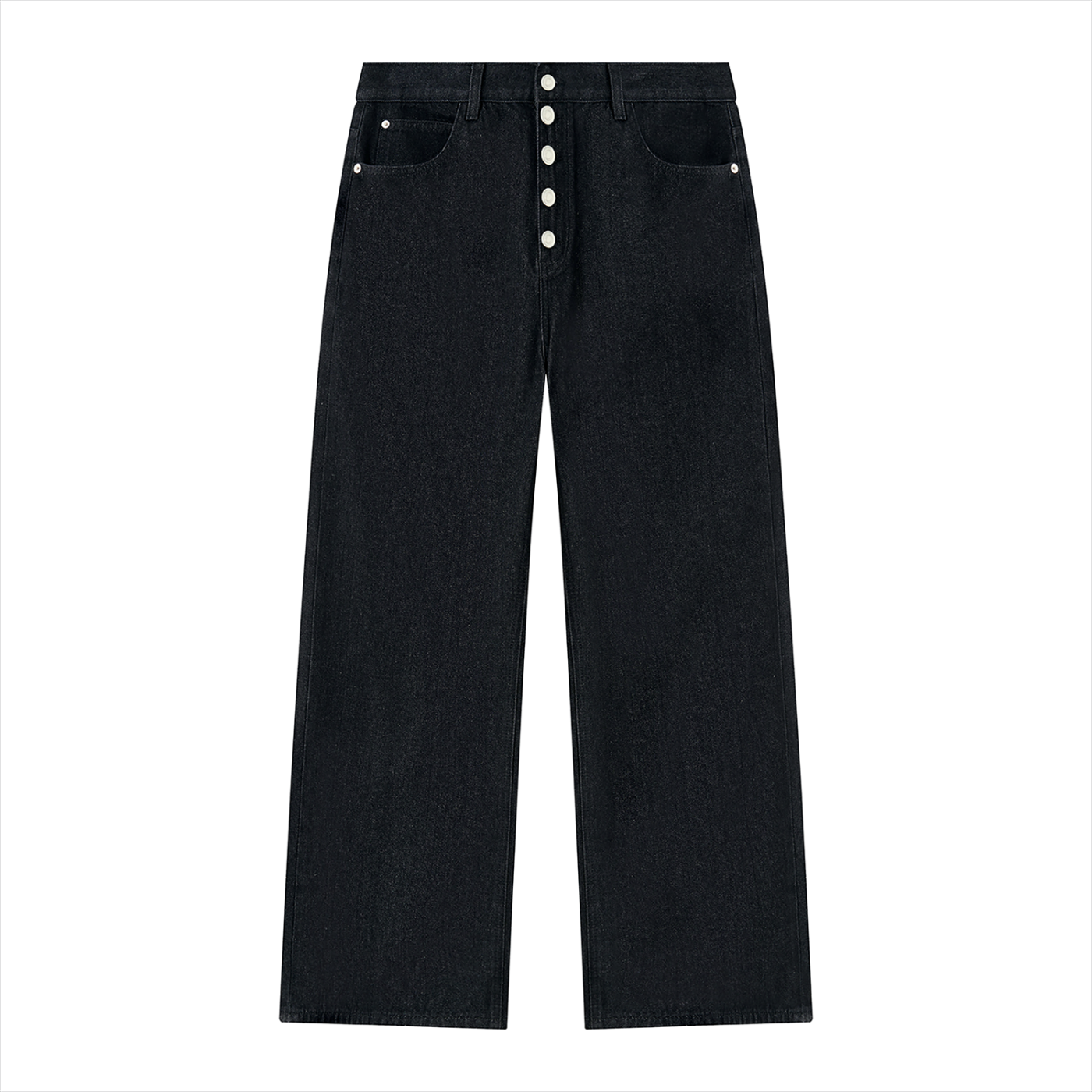 Men's Vintage Wash Wide Leg Denim Jeans