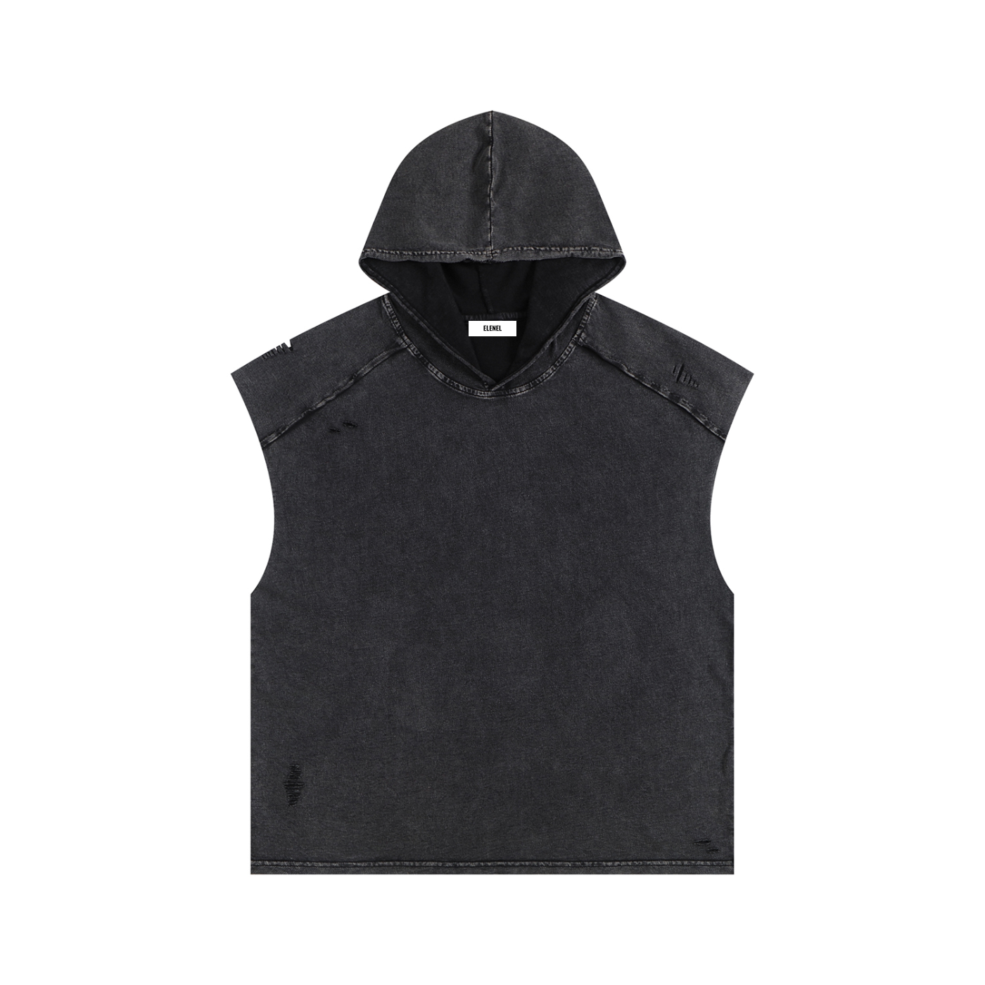 Snow Washed Boxy Hooded Tank Top