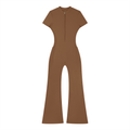Women’s Tight Flared Leg Quarter-Zip Jumpsuit