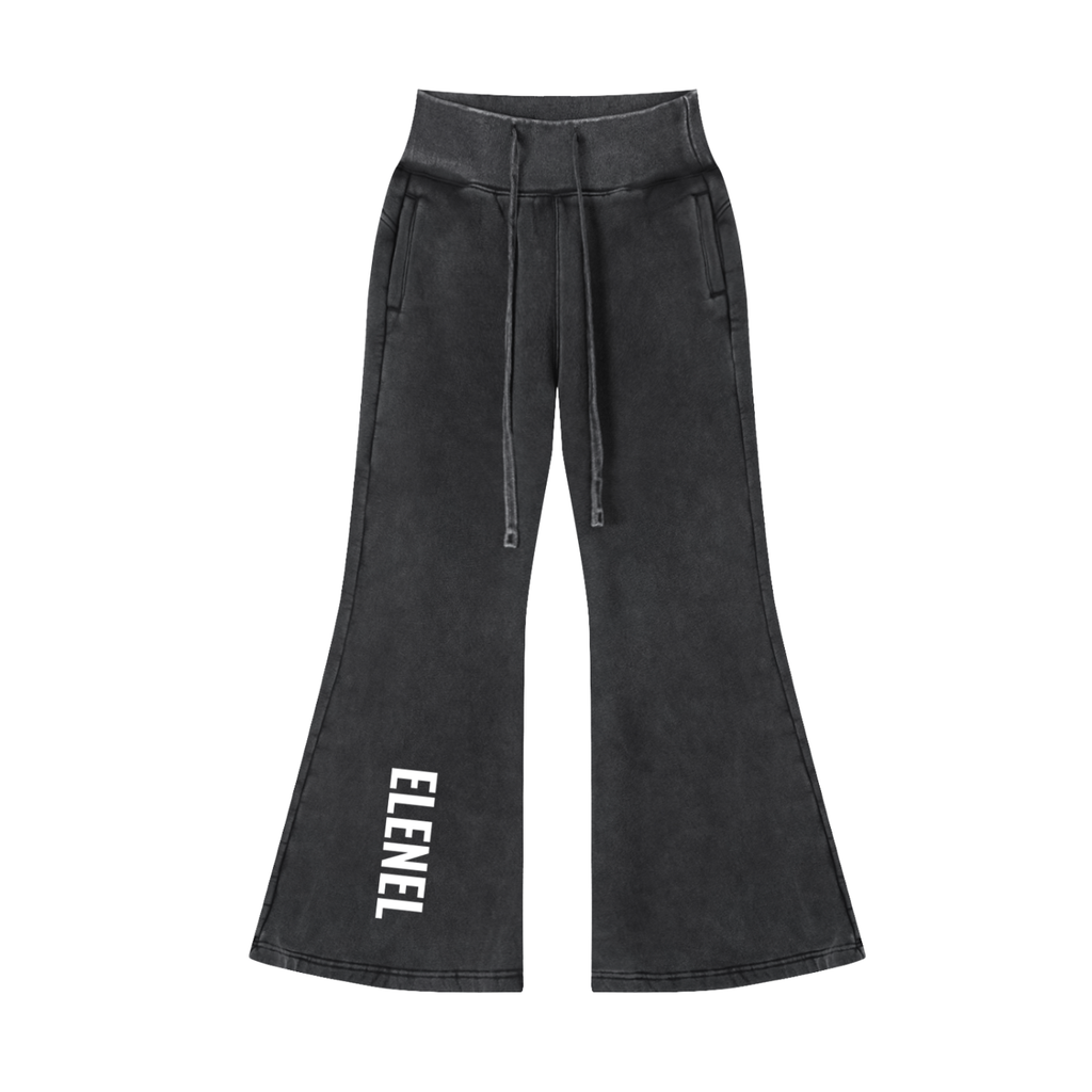 Vintage Washed Flared Fleece Pants