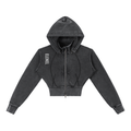 Vintage Washed Cropped Fleece Hoodie