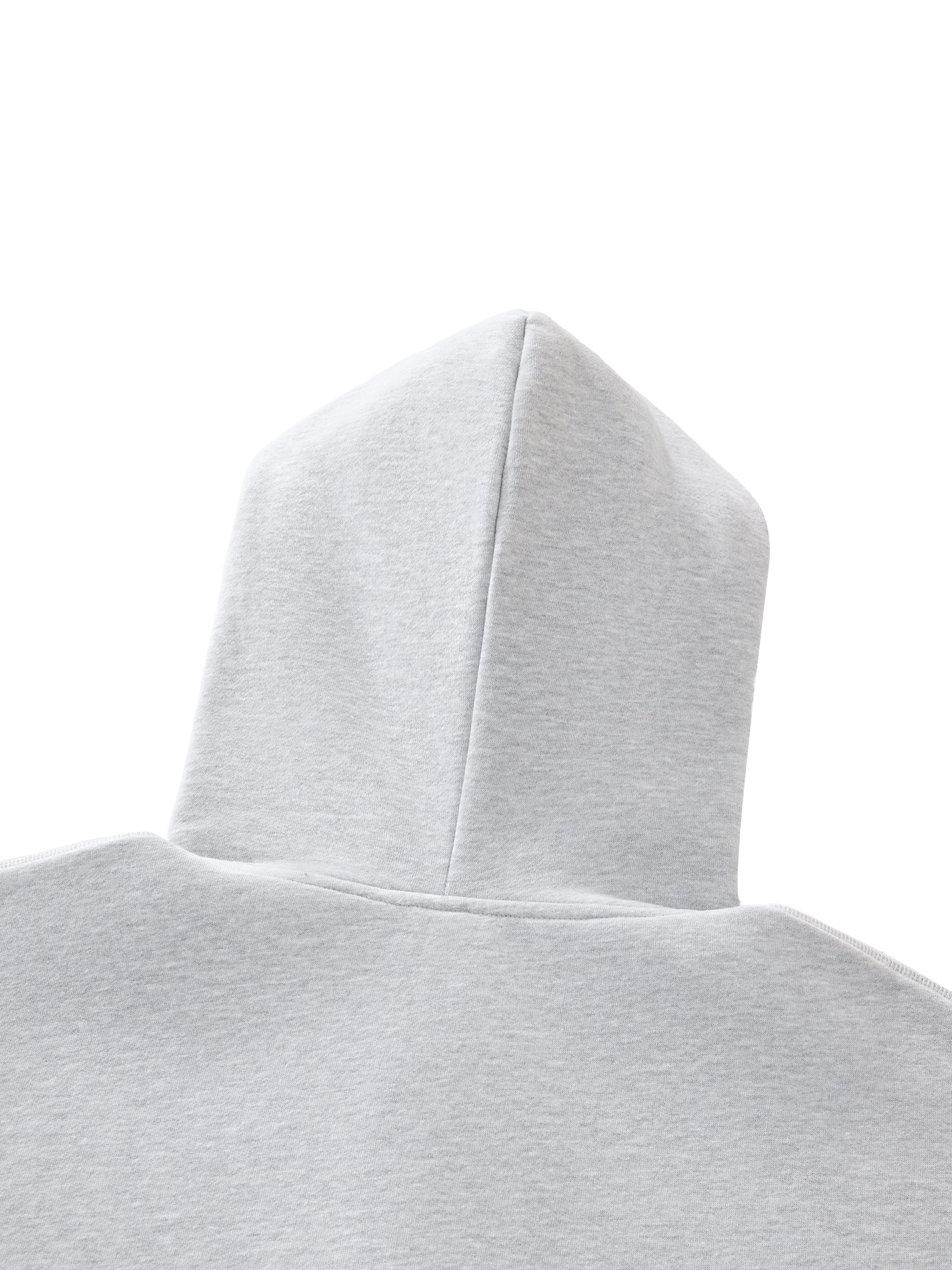 Contrast-Stitched Boxy Fleece Zip Hoodie