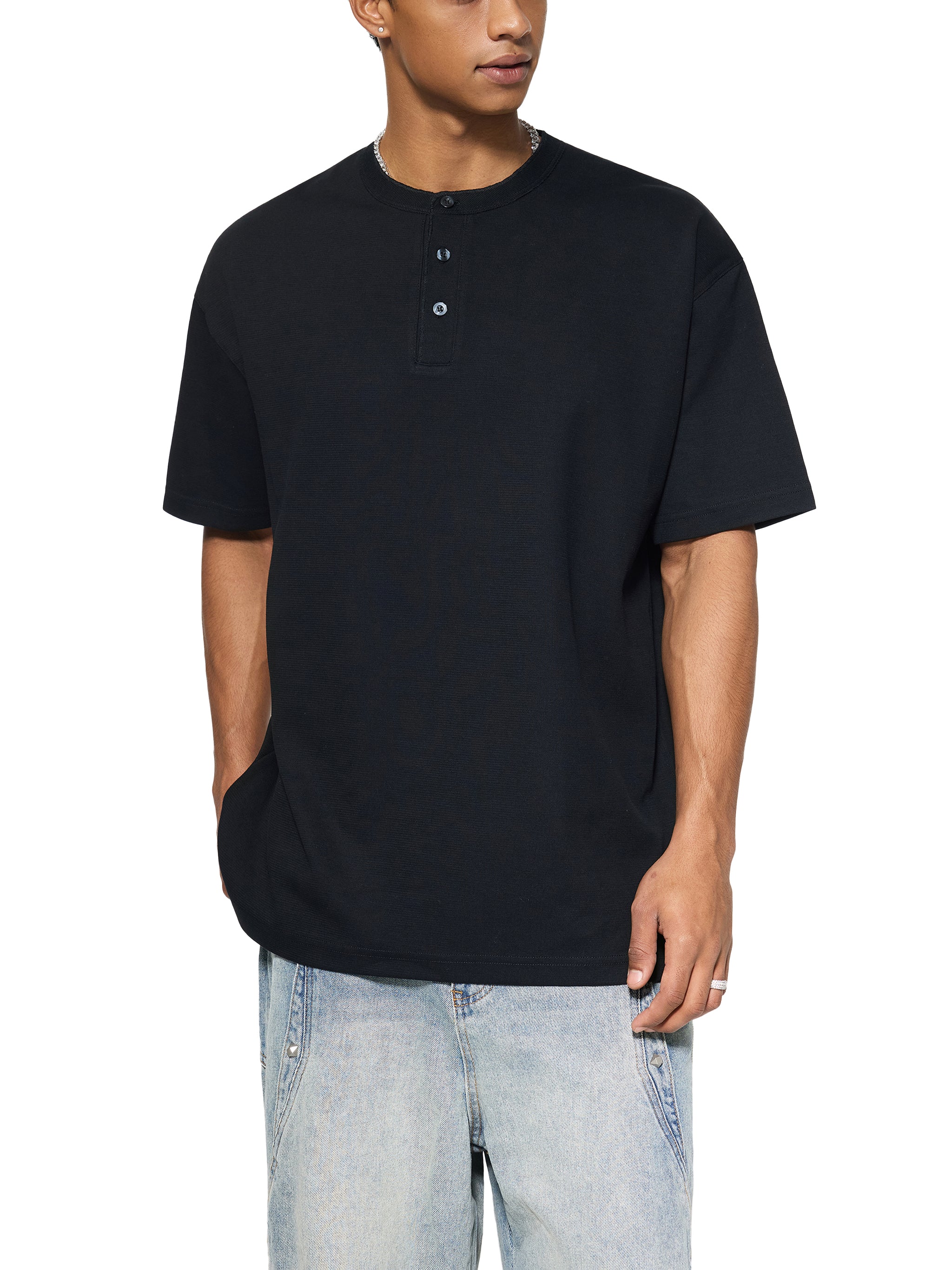 Short Sleeve Henley Shirt
